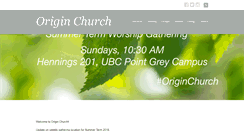 Desktop Screenshot of originchurch.ca